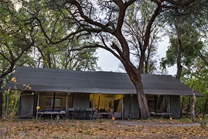 Botswana Gallery: View into luxury family tent, Machaba Camp, Okavango Delta, Botswana
