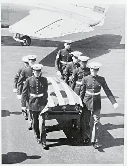 View of Marine Honor Guard Pallbearers