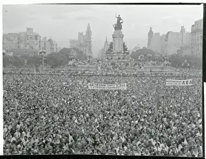 Spanish Text Prints: View of Mass Town Meeting in Buenos Aires