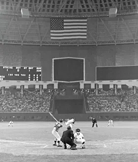 Astrodome Prints: Back View Of Mickey Mantle Batting
