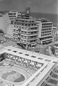 Beirut Prints: View of Modernized Swimming Pool