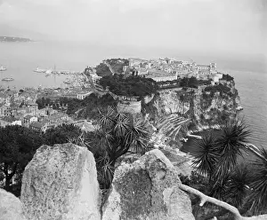 Monaco Prints: Top View of Monaco Rock