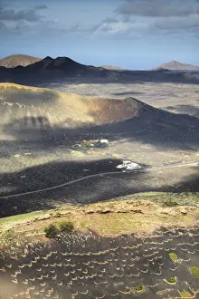 Volcanism Prints: View from Montana Guardilama to the volcanic landscape around La Geria