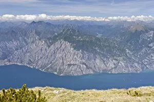 Images Dated 29th May 2011: View from Monte Altissimo above Nago over Lake Garda, Trentino, Italy, Europe