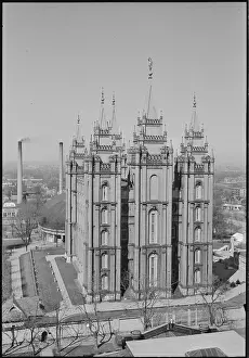 Mormonism Prints: View of Mormon Temple and Tabernacle