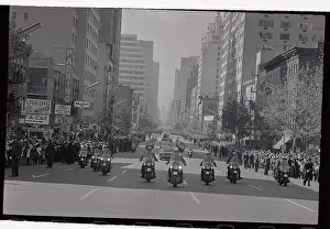 Front View of Motorcade for Pope Paul VI
