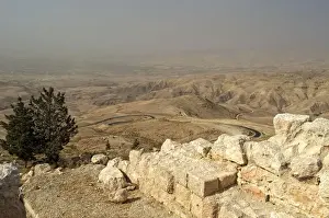 Backdrop Prints: View from Mount Nebo in the Abarim Mountains, Jordan, Western Asia