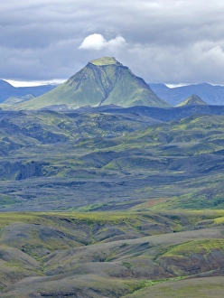 Images Dated 20th August 2011: View from Mt Eggjar across the Emstrur lava desert to Hattafell