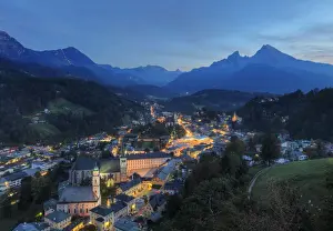Oberbayern Prints: View from Mt. Lockstein on Berchtesgaden
