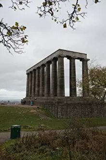 Images Dated 27th October 2016: Side view on National Monument, Edinburgh, Scotland, United Kingdom