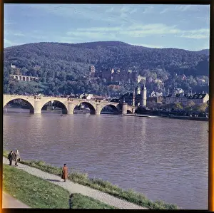 Heidelberg Prints: View Along Neckar River