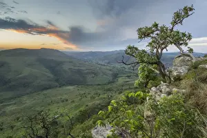 Country Life Prints: View of neighbouring village from Hluhluwe Umfilozi Game Reserve