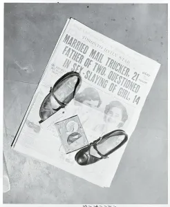 Toronto Prints: Top View of a Newspaper and Shoes