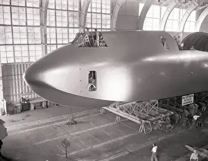 View of Nose of Howard Hughes Hercules Plane