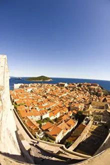 Dalmatian Coast Prints: View from Old City Walls Walk, Walled City of Dubrovnik