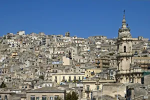 View at the old town with the San Giorgio Cathedral Modica Italy View at the old town with the San Giorgio Cathedral Modica Italy