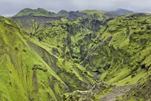 View into Pakgil canyon, Pakgil, Iceland