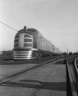 Photographic Study Prints: Front View of Passenger Train