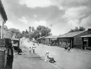 Johannesburg Prints: View of Pedestrians on Sparsely Populated Street