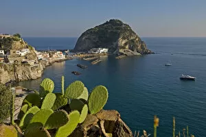View of the peninsula, Sant Angelo, Ischia, Gulf of Naples, Italy