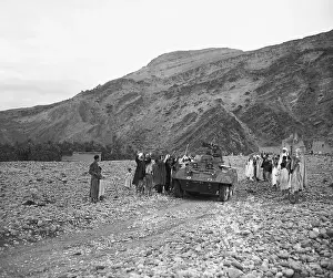 Algeria Prints: View of People Around Armored Car