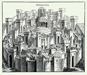 Solomon Prints: View and Plan of Jerusalem