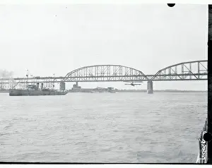 Louis Prints: View of Plane Under Bridge