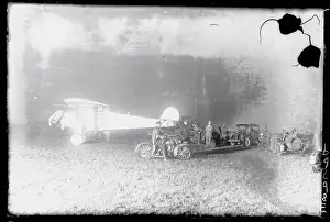 View of Plane and Departure Party for Charles Lindbergh