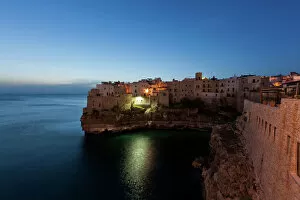 Mood Gallery: View of Polignano a Mare in the morning, Puglia region, also known as Apulia, Southern Italy