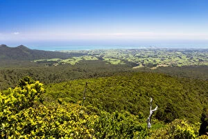 View from the Pouakai Hut of New Plymouth, Egmont National Park, Taranaki Region, New Zealand