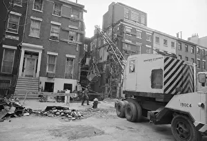 View of Remains of Townhouse After Explosion