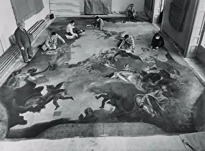 View of Restoration of Painting, Apotheosis of a Venetian Nobleman