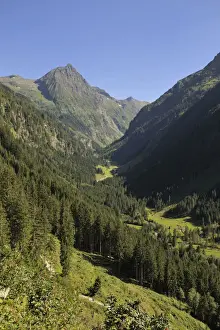 View of the Riesachtal valley, Schladminger Tauern mountain range, Styria, Austria, Europe