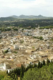 View over the roofs of the old town of Arta, Majorca, Mallorca, Balearic Islands, Spain, Europe
