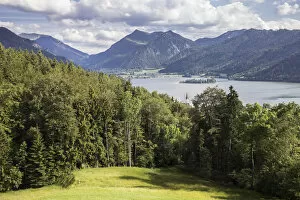 Images Dated 15th June 2014: View of Schliersee in the summer, from Schliersberg, Upper Bavaria, Upper Bavaria, Bavaria, Germany