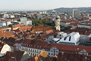Graz Prints: View from Schlossberg, castle hill