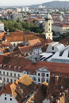 Graz Prints: View from Schlossberg, castle hill