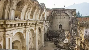 Convent Gallery: View from second floor of ruins of Church and Convent of San Agustin in Antigua Guatemala
