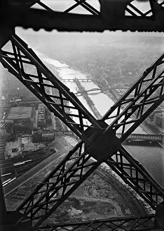 Seine River Prints: View of the Seine from the Eiffel Tower