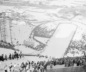 View of Ski Jump at Winter Olympics