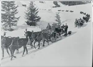 Davos Prints: View of Sleigh Riders