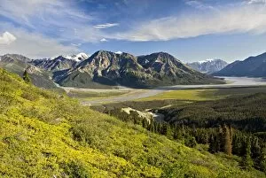 View up the Slims River Valley, Kluane National Park, Yukon, Canada