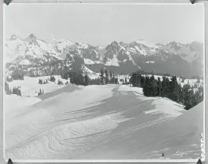 View of Snow Covered Mountain Site