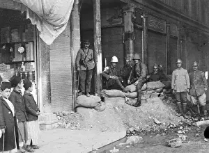 View of Soldiers and Ruins in Damascus After French Bombardment
