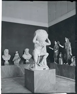 Naples Prints: View of Statue of Atlas