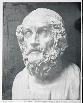 Homer Prints: View of Statue of Homer