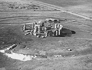View of Stonehenge Ruins as Seen From the Air
