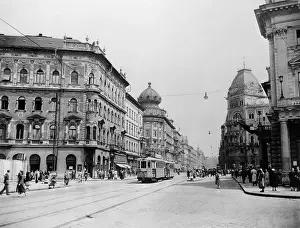 Budapest Prints: View of Street