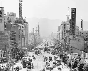 Hiroshima Prints: View of Street in Hiroshima