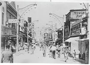Kobe Prints: View of Street in Japan